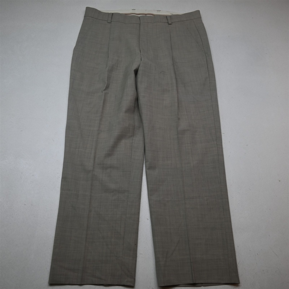 Tiger Woods Nike Golf 36x29 Khaki Stretch Wool Pleated Full Cut Dress Mens Pants